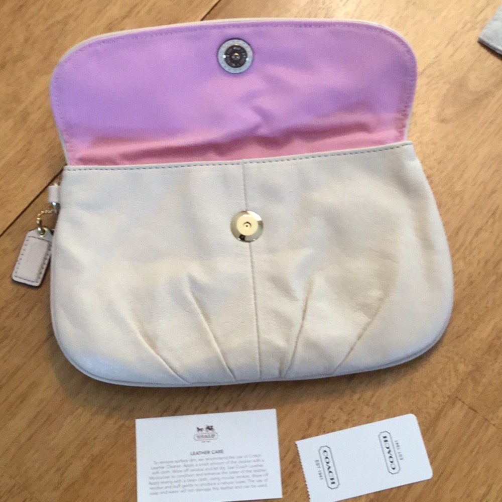 Coach leather wristlet